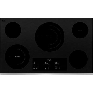 Table de cuisson encastrée électrique de 36 po. avec élément FlexHeat™ Whirlpool - WCE97US6KS