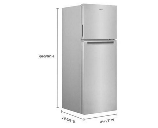 Réfrigérateur à congélateur supérieur amovible de 24 po., 12.9 pi³ Whirlpool - WRT313CZLZ