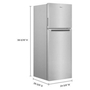 Réfrigérateur à congélateur supérieur amovible de 24 po., 12.9 pi³ Whirlpool - WRT313CZLZ