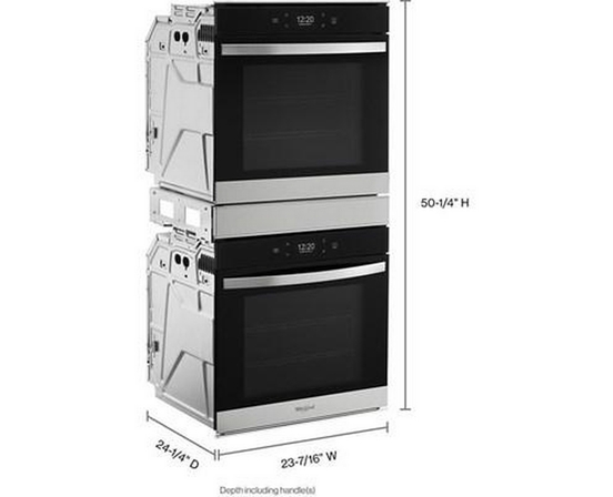 Four mural encastré double de 24 po, 5,8 pi³. avec technologie convection véritable Whirlpool - WOD52ES4MZ