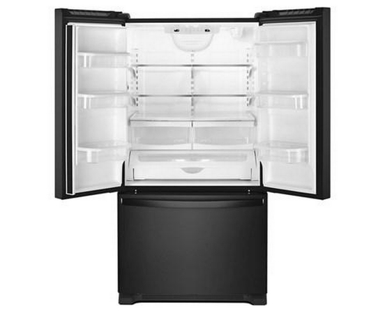 Réfrigérateur trois portes avec porte à deux battants amovible de 33 po, 22,1 pi³. avec machine à glaçons Whirlpool - WRFF5333PB