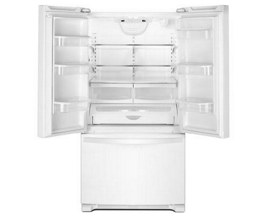 Réfrigérateur trois portes avec porte à deux battants amovible de 33 po, 22,1 pi³. avec machine à glaçons Whirlpool - WRFF5333PW