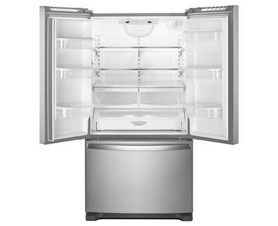 Réfrigérateur trois portes avec porte à deux battants amovible de 33 po, 22,1 pi³. avec machine à glaçons Whirlpool - WRFF5333PZ