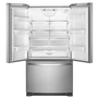 Réfrigérateur trois portes avec porte à deux battants amovible de 33 po, 22,1 pi³. avec machine à glaçons Whirlpool - WRFF5333PZ