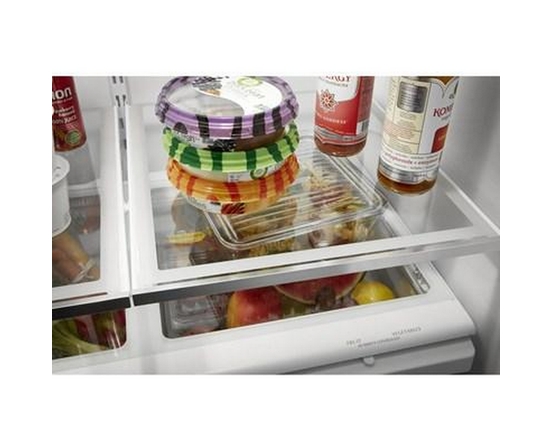 Réfrigérateur trois portes avec porte à deux battants amovible de 33 po, 22,1 pi³. avec machine à glaçons Whirlpool - WRFF5333PV