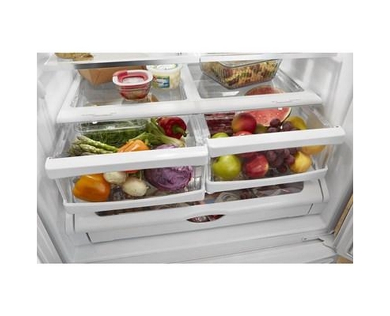 Réfrigérateur trois portes avec porte à deux battants amovible de 33 po, 22,1 pi³. avec machine à glaçons Whirlpool - WRFF5333PV
