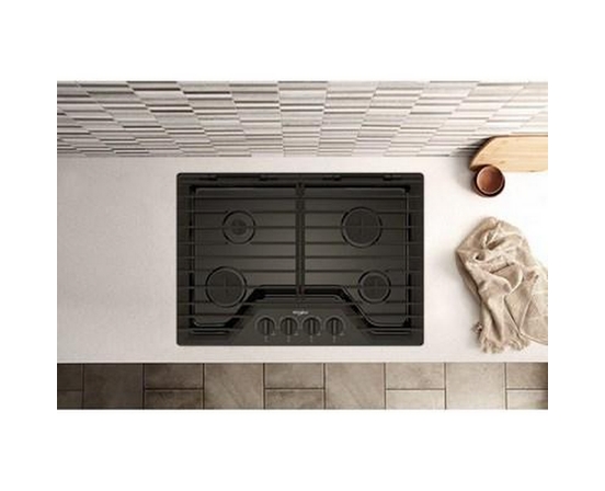Cuisinière à gaz encastrable de 30 po avec grilles en fonte EZ-2-Lift™ Whirlpool - WCGK5030PB
