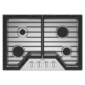 Cuisinière à gaz encastrable de 30 po avec grilles en fonte EZ-2-Lift™ Whirlpool - WCGK5030PS