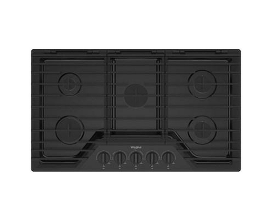 Cuisinière à gaz encastrable de 36 po avec grilles en fonte EZ-2-Lift™ Whirlpool - WCGK5036PB
