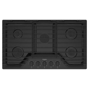 Cuisinière à gaz encastrable de 36 po avec grilles en fonte EZ-2-Lift™ Whirlpool - WCGK5036PB
