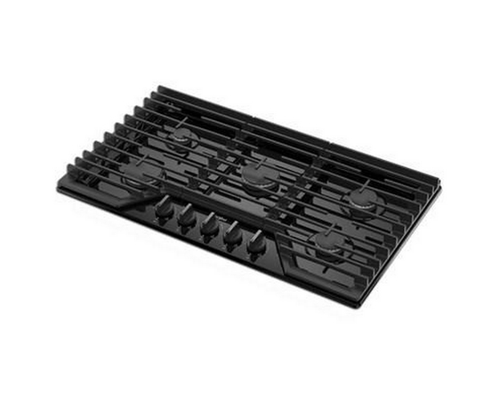 Cuisinière à gaz encastrable de 36 po avec grilles en fonte EZ-2-Lift™ Whirlpool - WCGK5036PB