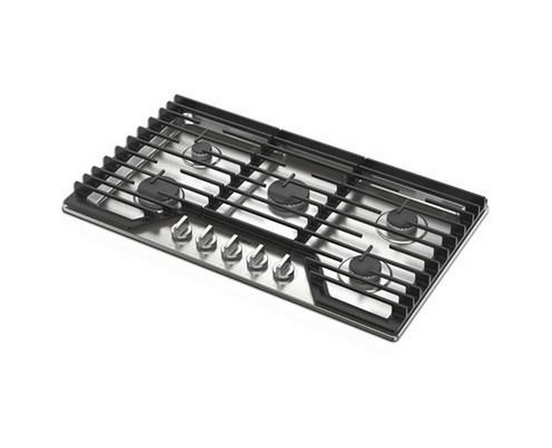 Cuisinière à gaz encastrable de 36 po avec grilles en fonte EZ-2-Lift™ Whirlpool - WCGK5036PS