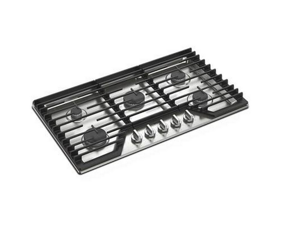 Cuisinière à gaz encastrable de 36 po avec grilles en fonte EZ-2-Lift™ Whirlpool - WCGK5036PS