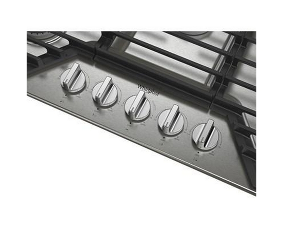 Cuisinière à gaz encastrable de 36 po avec grilles en fonte EZ-2-Lift™ Whirlpool - WCGK5036PS