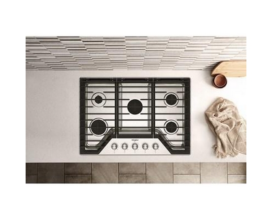 Table de cuisson encastrée à gaz de 30 po avec brûleur SpeedHeat™ Whirlpool - WCGK7030PS