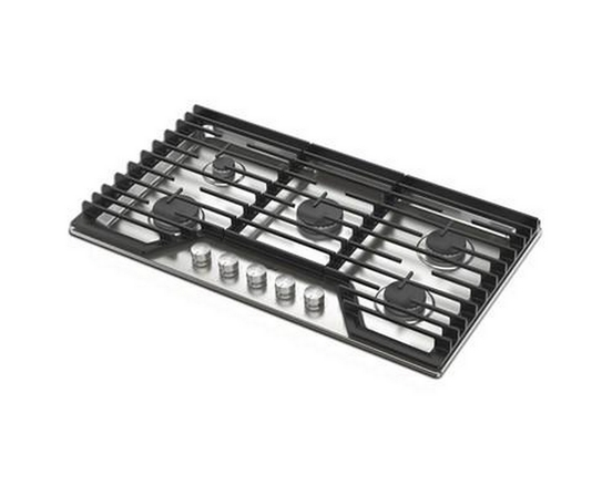 Table de cuisson à gaz encastrée de 36 po avec des grilles en fonte EZ-2-Lift™ Whirlpool - WCGK7036PS