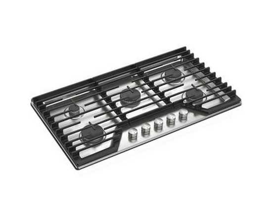 Table de cuisson à gaz encastrée de 36 po avec des grilles en fonte EZ-2-Lift™ Whirlpool - WCGK7036PS