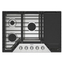 Table de cuisson à gaz encastrée de 30 po avec grille 2-en-1 et plaque chauffante Whirlpool - WCGK7530PS