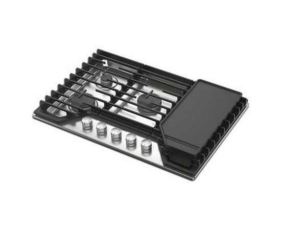 Table de cuisson à gaz encastrée de 30 po avec grille 2-en-1 et plaque chauffante Whirlpool - WCGK7530PS