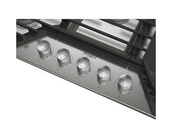 Table de cuisson à gaz encastrée de 30 po avec grille 2-en-1 et plaque chauffante Whirlpool - WCGK7530PS