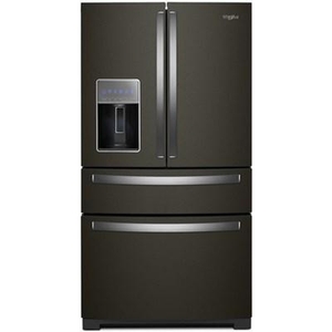 Réfrigérateur quatre portes avec porte à deux battants de 36 po, 26,2 pi³. avec distributeur d'eau et de glaçons externe Whirlpool - WRMF7736PV