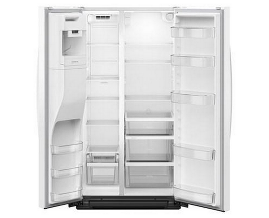 Réfrigérateur côte-à-côte de 36 po, 21 pi³. avec distributeur d'eau et de glace Whirlpool - WRSC5536RW