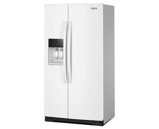 Réfrigérateur côte-à-côte de 36 po, 21 pi³. avec distributeur d'eau et de glace Whirlpool - WRSC5536RW