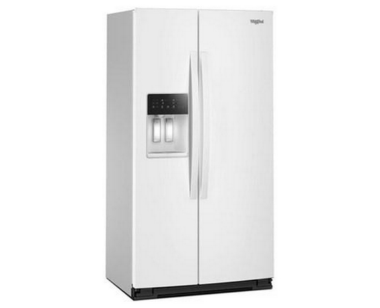 Réfrigérateur côte-à-côte de 36 po, 21 pi³. avec distributeur d'eau et de glace Whirlpool - WRSC5536RW