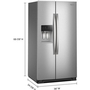 Réfrigérateur côte-à-côte de 36 po, 28 pi³. avec distributeur d'eau et de glace Whirlpool - WRSF5536RZ