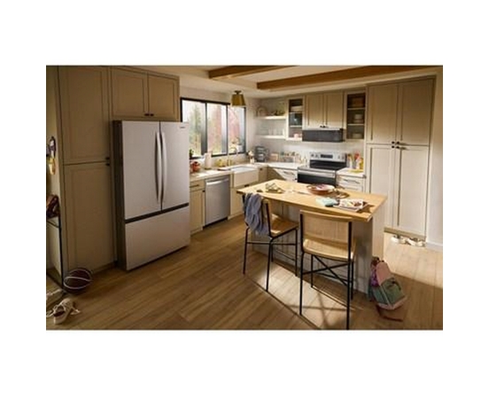 Réfrigérateur trois portes avec porte à deux battants autoportant de 36 po, 31 pi³. avec distributeur d'eau interne Whirlpool - WRFF3336SZ