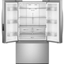Réfrigérateur trois portes avec porte à deux battants autoportant de 36 po, 31 pi³. avec distributeur d'eau interne Whirlpool - WRFF3336SZ