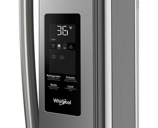 Réfrigérateur trois portes avec porte à deux battants autoportant de 36 po, 31 pi³. avec distributeur d'eau interne Whirlpool - WRFF3336SZ