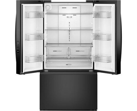 Réfrigérateur trois portes avec porte à deux battants autoportant de 36 po, 31 pi³. avec distributeur d'eau interne Whirlpool - WRFF3336SB