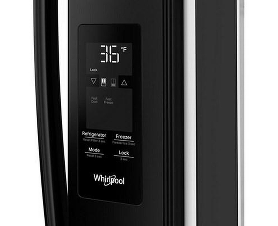 Réfrigérateur trois portes avec porte à deux battants autoportant de 36 po, 31 pi³. avec distributeur d'eau interne Whirlpool - WRFF3336SB