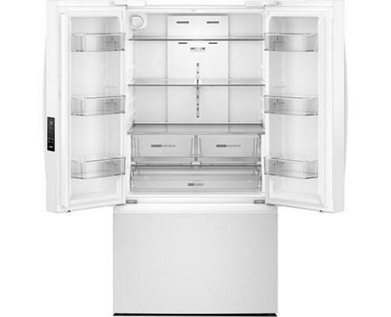 Réfrigérateur trois portes avec porte à deux battants autoportant de 36 po, 31 pi³. avec distributeur d'eau interne Whirlpool - WRFF3336SW