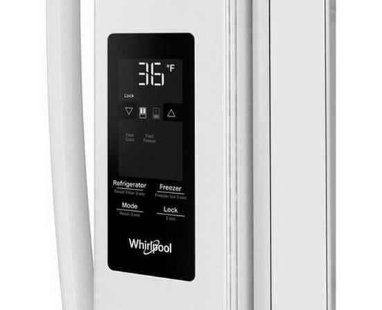 Réfrigérateur trois portes avec porte à deux battants autoportant de 36 po, 31 pi³. avec distributeur d'eau interne Whirlpool - WRFF3336SW