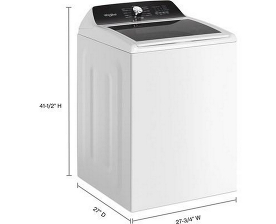 Laveuse à chargement vertical avec robinet intégré de 5,3 pi³. Whirlpool - WTW5020SW