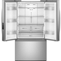 Réfrigérateur trois portes avec porte à deux battants autoportant de 36 po, 31 pi³. avec machine à glaçons interne Whirlpool - WRFF3136SZ