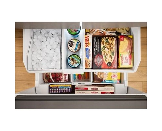 Réfrigérateur trois portes avec porte à deux battants autoportant de 36 po, 31 pi³. avec machine à glaçons interne Whirlpool - WRFF3136SZ