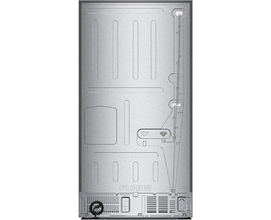 Réfrigérateur trois portes avec porte à deux battants autoportant de 36 po, 30 pi³. avec système distributeur d'eau et de glaçons externe Whirlpool - WRFF3536SV