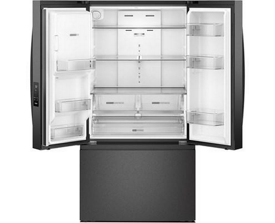 Réfrigérateur trois portes avec porte à deux battants autoportant de 36 po, 30 pi³. avec système distributeur d'eau et de glaçons externe Whirlpool - WRFF3536SV