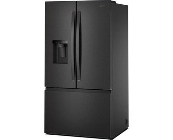 Réfrigérateur trois portes avec porte à deux battants autoportant de 36 po, 30 pi³. avec système distributeur d'eau et de glaçons externe Whirlpool - WRFF3536SV