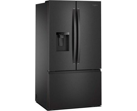 Réfrigérateur trois portes avec porte à deux battants autoportant de 36 po, 30 pi³. avec système distributeur d'eau et de glaçons externe Whirlpool - WRFF3536SV