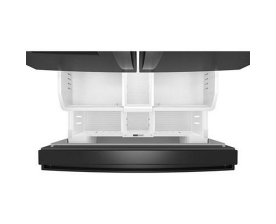 Réfrigérateur trois portes avec porte à deux battants autoportant de 36 po, 30 pi³. avec système distributeur d'eau et de glaçons externe Whirlpool - WRFF3536SV