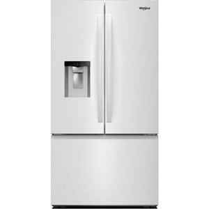 Réfrigérateur trois portes avec porte à deux battants autoportant de 36 po, 30 pi³. avec système distributeur d'eau et de glaçons externe Whirlpool - WRFF3536SW