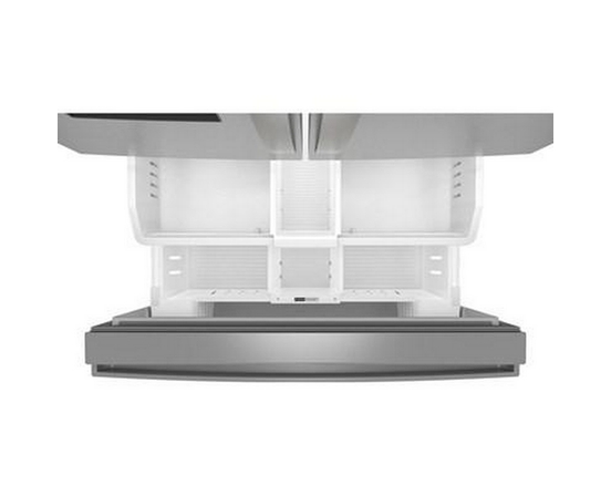 Réfrigérateur trois portes avec porte à deux battants autoportant de 36 po, 30 pi³. avec système distributeur d'eau et de glaçons externe Whirlpool - WRFF3536SZ