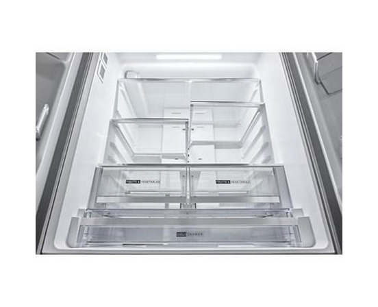 Réfrigérateur trois portes avec porte à deux battants autoportant de 36 po, 30 pi³. avec système distributeur d'eau et de glaçons externe Whirlpool - WRFF3536SZ