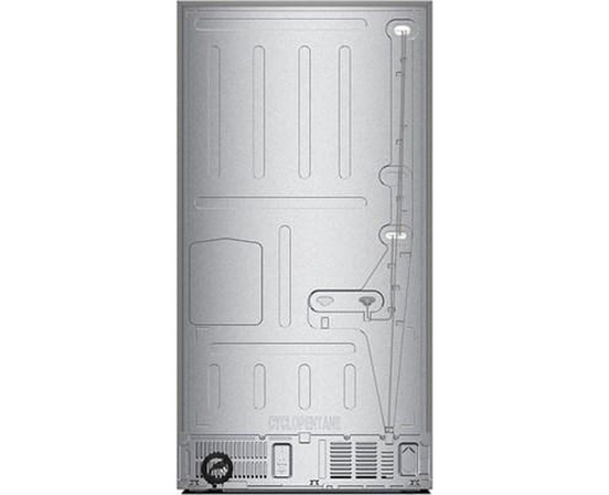 Réfrigérateur trois portes avec porte à deux battants autoportant de 36 po, 30 pi³. avec système distributeur d'eau et de glaçons externe Whirlpool - WRFF3536SZ