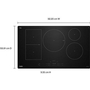 Plaque de cuisson à induction intelligente de 36 po avec technologie Temp Cook™ et revêtement WipeClean™ Whirlpool - WCIT7536SB
