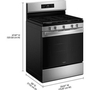 Cuisinière à gaz de 30 po avec technologie de cuisson à air et nettoyage à la vapeur Whirlpool - WFGS4530SZ
